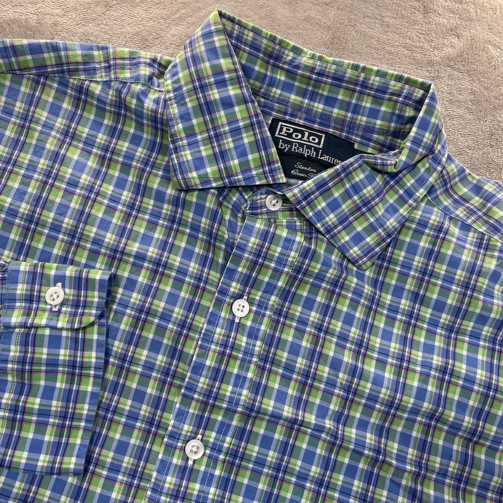 Polo Ralph Lauren Shirt Mens‎ Large Stanton Classic Fit Plaid